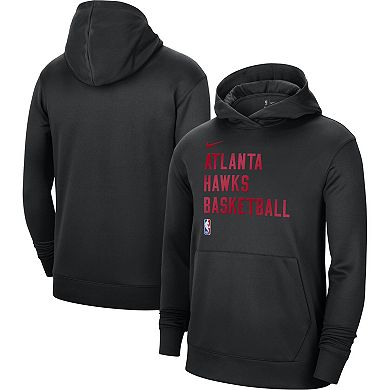 Unisex Nike Black Atlanta Hawks 2023/24 Performance Spotlight On-Court Practice Pullover Hoodie