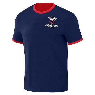 Men's Darius Rucker Collection by Fanatics Navy/Red Minnesota Twins Two-Way Ringer Reversible T-Shirt