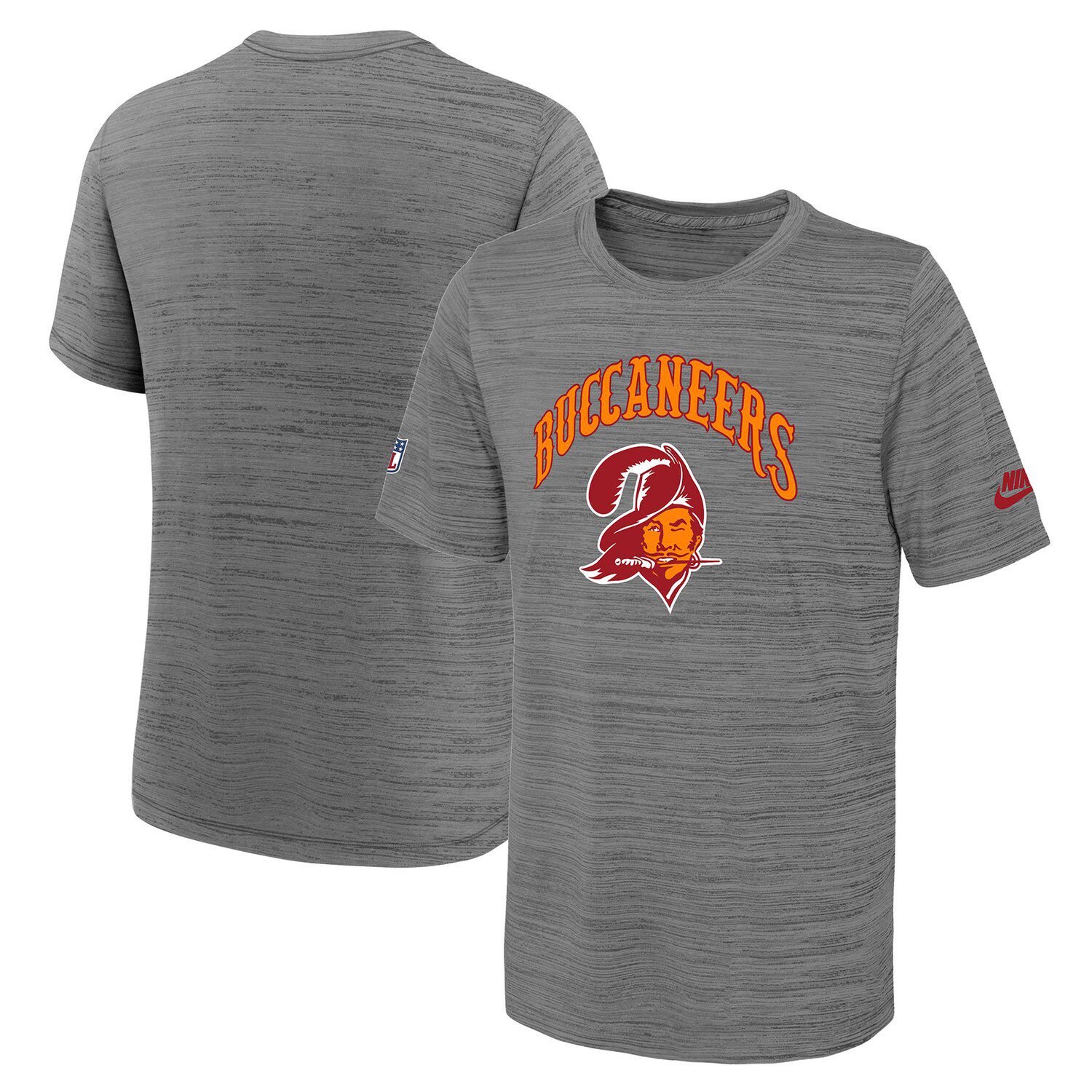 Nike Men's Tampa Bay Buccaneers Team Name Heather Red Tri-Blend T-Shirt