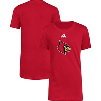 Youth adidas Red Louisville Cardinals 2023 Sideline Locker Room Logo Fresh T-Shirt