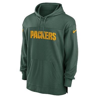 Men's Nike Green Green Bay Packers 2023 Sideline Performance Hooded Top