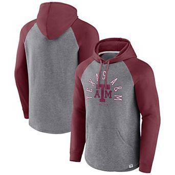 Men's Fanatics Branded Maroon/Heather Gray Texas A&M Aggies Wrap Up Raglan Pullover Hoodie