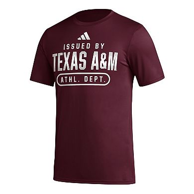 Men's adidas Maroon Texas A&M Aggies Sideline AEROREADY Pregame T-Shirt
