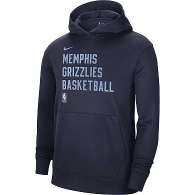 Unisex Nike Navy Memphis Grizzlies 2023/24 Performance Spotlight On-Court Practice Pullover Hoodie