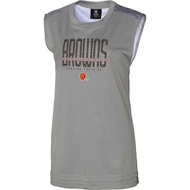 Women's Gray Cleveland Browns No Sweat Tank Top