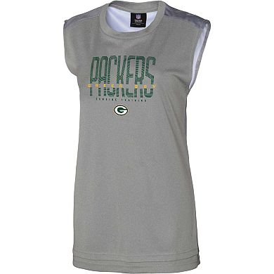 Women's Gray Green Bay Packers No Sweat Tank Top