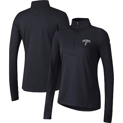 Women s Under Armour Black Cincinnati Bearcats Tech Mesh Quarter Zip Top