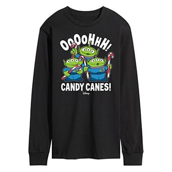 Disney / Pixar's Toy Story 4 Aliens Men's Oooh Candy Canes Long Sleeve Graphic Tee