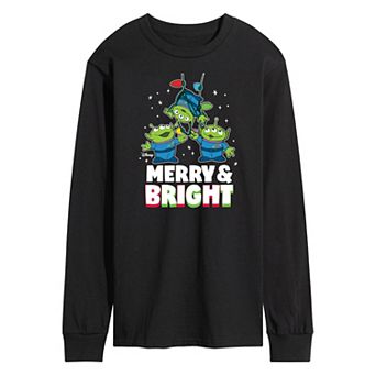 Disney / Pixar's Toy Story 4 Aliens Men's Merry And Bright Long Sleeve Graphic Tee
