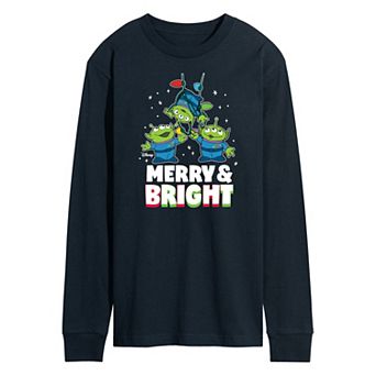 Disney / Pixar's Toy Story 4 Aliens Men's Merry And Bright Long Sleeve Graphic Tee