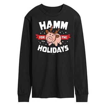 Disney / Pixar's Toy Story 4 Hamm Men's For The Holidays Long Sleeve Graphic Tee