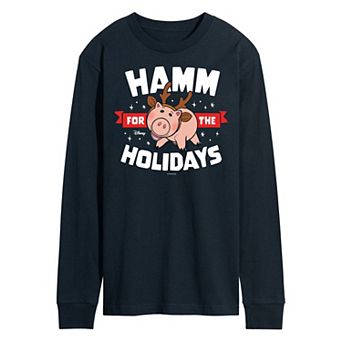 Disney / Pixar's Toy Story 4 Hamm Men's For The Holidays Long Sleeve Graphic Tee