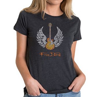 LYRICS TO FREEBIRD - Women's Premium Blend Word Art T-shirt