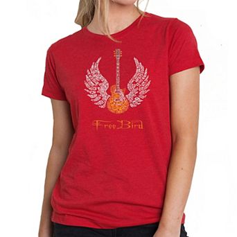 LYRICS TO FREEBIRD - Women's Premium Blend Word Art T-shirt