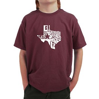 Everything is Bigger in Texas - Boy's Word Art T-shirt