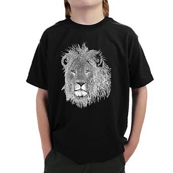 Lion - Boy's Word Art T-shirt