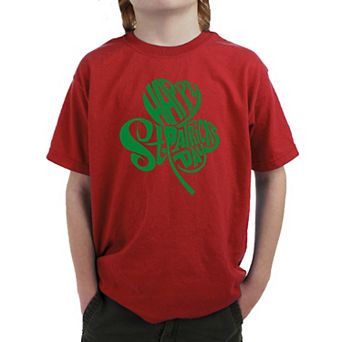 St. Patrick's Day Shamrock - Boy's Word Art T-shirt