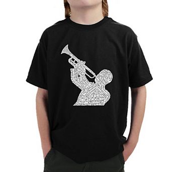 ALL TIME JAZZ SONGS - Boy's Word Art T-shirt