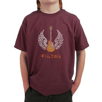 LYRICS TO FREEBIRD - Boy's Word Art T-shirt