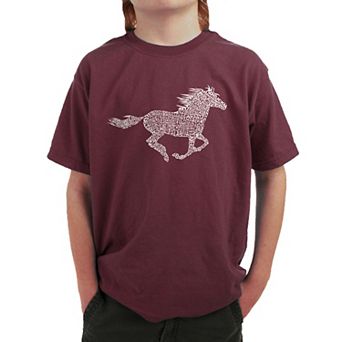 Horse Breeds - Boy's Word Art T-shirt