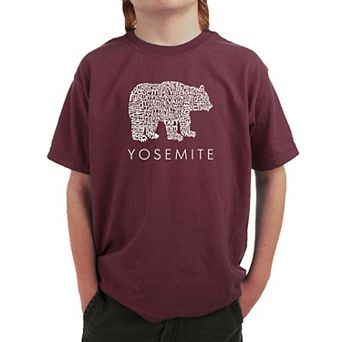 Yosemite Bear - Boy's Word Art T-shirt