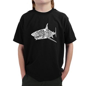 Species Of Shark - Boy's Word Art T-Shirt
