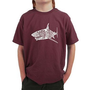 Species Of Shark - Boy's Word Art T-Shirt