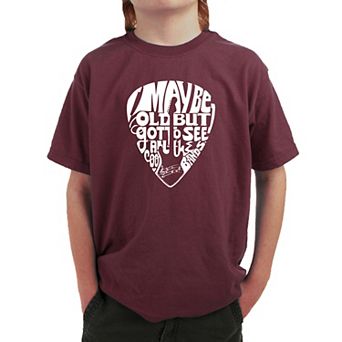 Guitar Pick - Boy's Word Art T-shirt