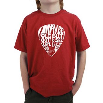 Guitar Pick - Boy's Word Art T-shirt
