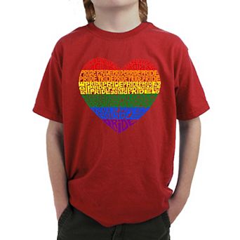 Pride Heart - Boy's Word Art T-shirt
