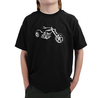 Motorcycle - Boy's Word Art T-Shirt
