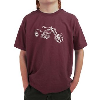 Motorcycle - Boy's Word Art T-Shirt