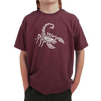 Types of Scorpions - Boy's Word Art T-shirt