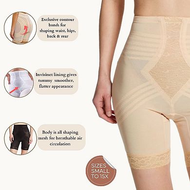 Breathable High Waist Thigh Slimmer No Roll Power Mesh Hourglass Shaper