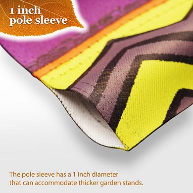 G128 Combo Set: Garden Flag Stand 1PK AND Day of the Dead Sugar Skull 12"x18" 1PK