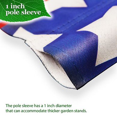 G128 Combo Set: Garden Flag Stand 1PK AND God Bless America Flag Accent 12"x18" 1PK