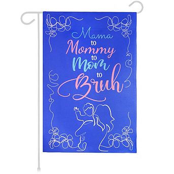 G128 Garden Flag Mama to Mommy to Mom to Bruh 12"x18" Blockout