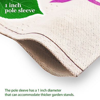 G128 Combo Set: Garden Flag Stand 1PK AND Happy Easter Gnome in Truck 12"x18" Blockout 1PK