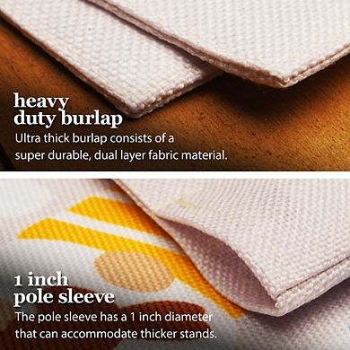 Combo: Garden Flag Stand AND Happy Easter 3 Gnomes Carrot Chocolate Bunny Egg 12"x18" Burlap 1PK