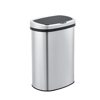 13 Gal./50 Liter Stainless Steel Oval Motion Sensor Trash Can for Kitchen