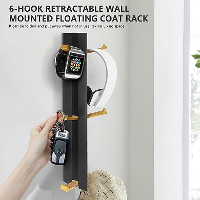 Vertical 6-Hook Wall Mounted - Space-Saving and Stylish Design
