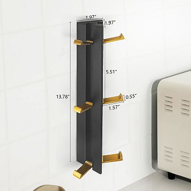 Vertical 6-Hook Wall Mounted - Space-Saving and Stylish Design