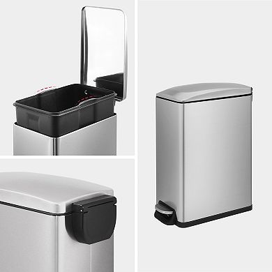 12 Gal./ 45 Liter Slim Stainless Steel Step-on kitchen Trash Can