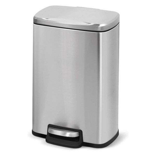 1.3 Gal./5 Liter Rectangular Stainless Steel Stepon Trash Can for