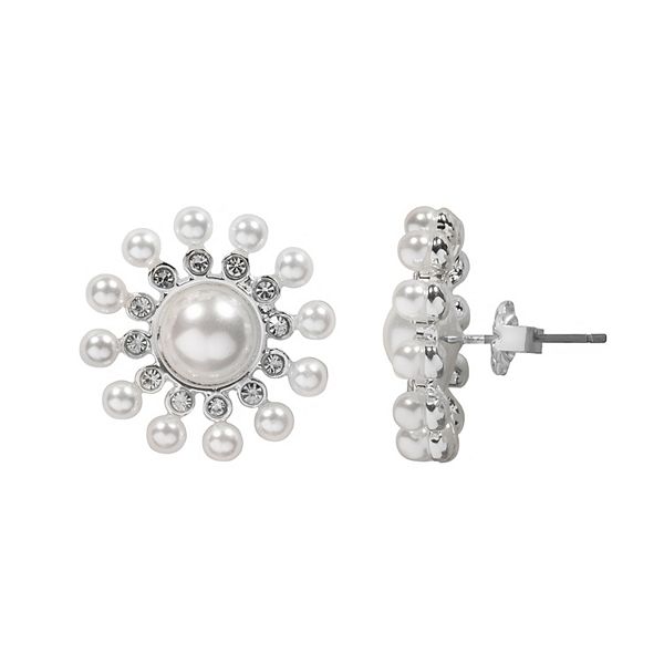 DRAPER JAMES RSVP™ Simulated Pearl Burst Stud Earrings