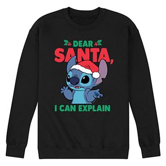 Disney's Lilo & Stitch Men's Santa I Can Explain Fleece Sweatshirt