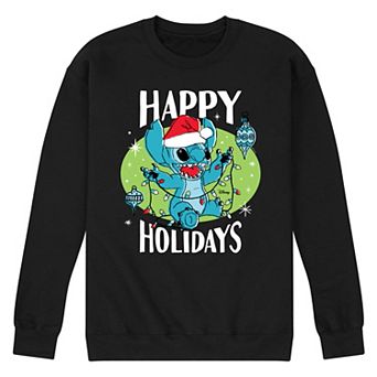 Disney's Lilo & Stitch Men's Happy Holidays Fleece Sweatshirt