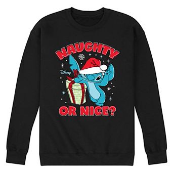 Disney's Lilo & Stitch Men's Naughty Or Nice Fleece Sweatshirt