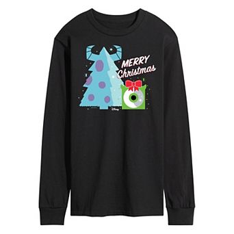 Disney / Pixar's Monsters Inc. Men's Merry Christmas Long Sleeve Graphic Tee