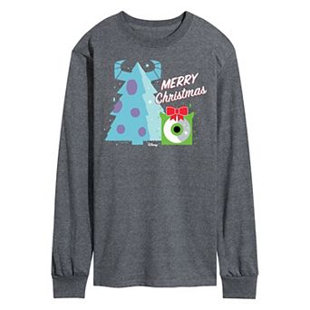 Disney / Pixar's Monsters Inc. Men's Merry Christmas Long Sleeve Graphic Tee